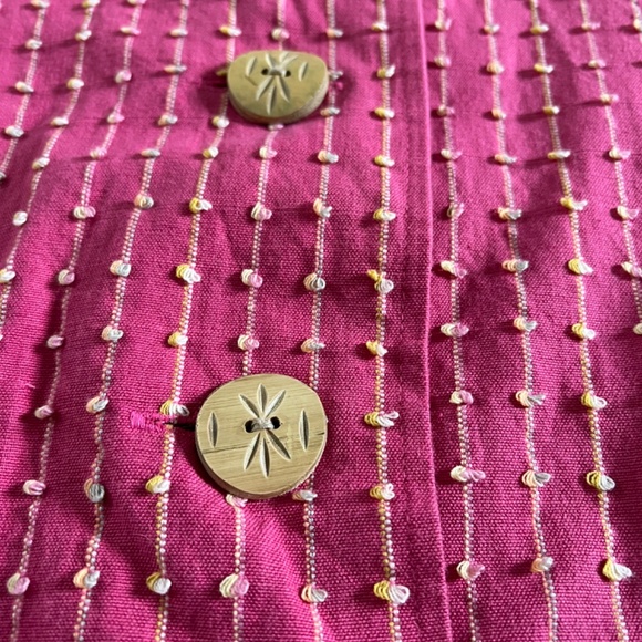 Vintage Orvis Women’s Size S Pink Short Blazer Jacket Barbie Button Shoulder Pad - Picture 3 of 12